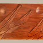 Chasing Two Women - Wood sculpture by Santa Fe Sculptor Richard Knox