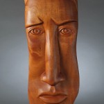 Cyrano - Mahogany Wood Sculpture by Santa Fe Sculptor Richard Knox