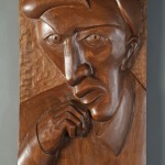 Dr. Nolan - Wood sculpture by Santa Fe Sculptor Richard Knox