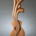 Jazz - Walnut Wood Sculpture by Santa Fe Sculptor Richard Knox