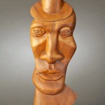 Saphire - Walnut Wood Sculpture by Santa Fe Sculptor Richard Knox