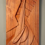 Scylla And Charybdis - Mahogany Wood Sculpture by Santa Fe Sculptor Richard Knox