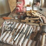 Wood sculpting tools of Richard Knox, a Santa Fe sculptor.