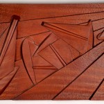 That's Life - Mahogany wood sculpture by Santa Fe sculptor Richard Knox